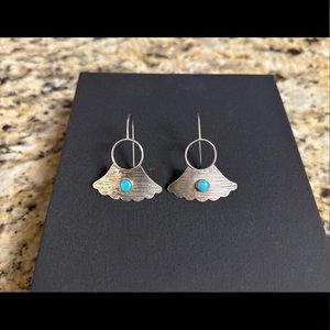Gorgeous sterling silver Mexico turquoise earrings